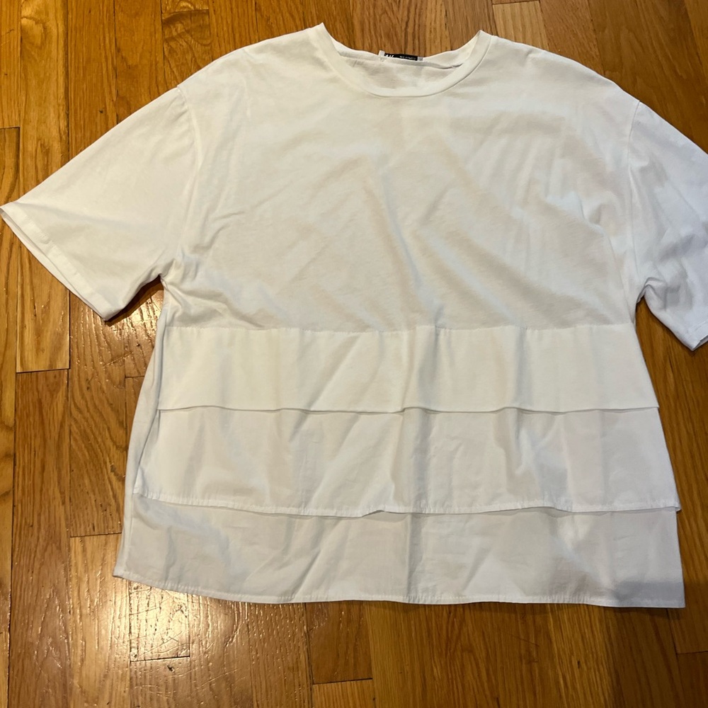 Zara White Layered Shirt